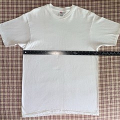 Vintage Hanes Plain Blank Solid White T Shirt Mens XL