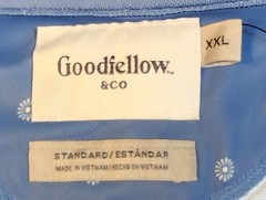 Men’s Short Sleeve T Shirts 2XL Blue Polo “2 Pack” Goodfellow 1/4 Button Wicking