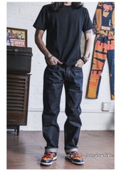10PC NON STOCK 9oz 100% Cotton Tubular T-Shirts Mens Loose Tee Shirt Solid Color