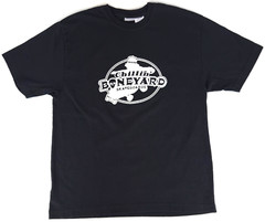 Chillin Boneyard Skateboards No Boundaries Short Sleeve Black T-Shirt Medium