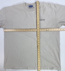 Vintage Andrew USA Made Minimalist Graphic T Shirt Tan Beige XL 90s