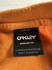 Vintage Oakley Shirt Mens Medium Orange Y2K Original Spellout Logo