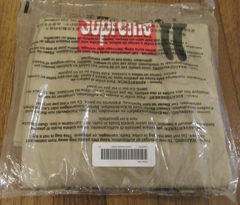 Supreme Stick Tee T-Shirt Size XL Khaki FW25 Supreme New York 2025 Brand New