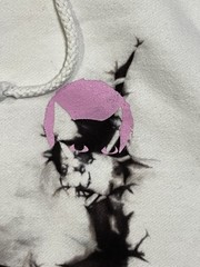 Gutter Cat Gang Merch 1.0 Black White Tie Dye Hoodie Sweatshirt Size Large
