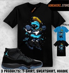 Shirt Matching AJ 11 Gamma Blue 2025 Match Sneaker Sneakerhead Martian T-Shirt