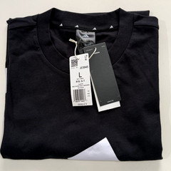 adidas Men’s Essentials Big Logo T-Shirt, Black/White Size S, M, L NEW JE8945