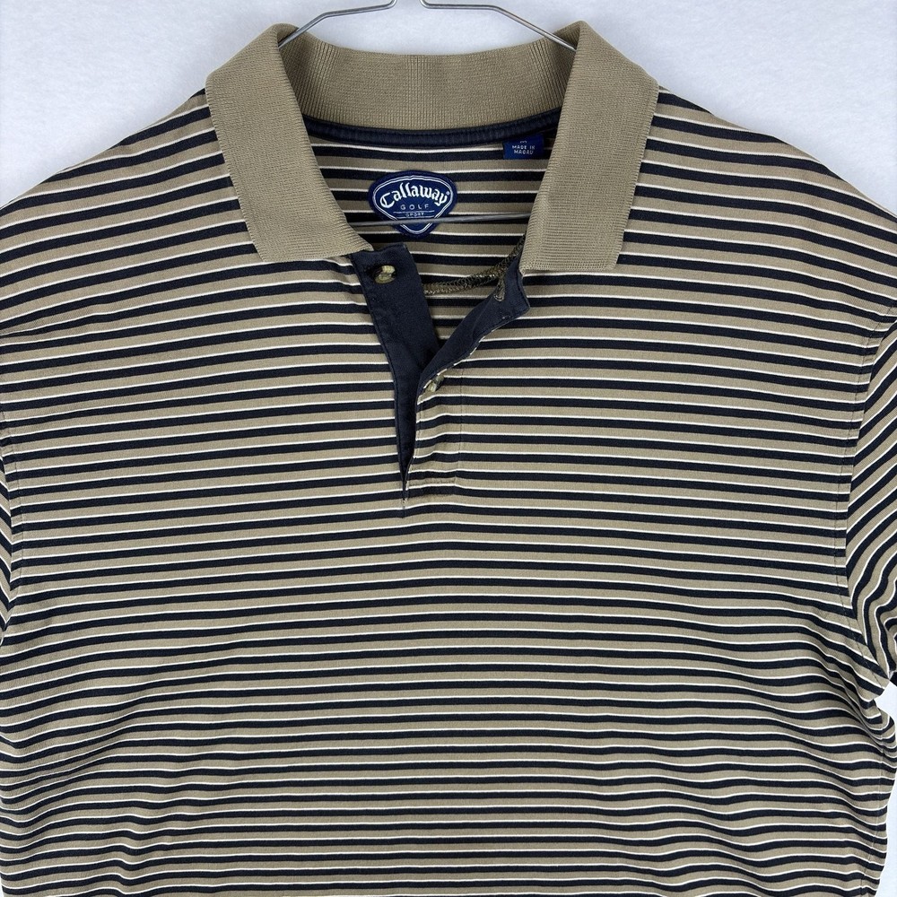 Callaway Golf Sport Men’s Short Sleeve Striped Polo Shirt