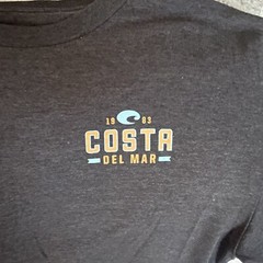 Costa Del Mar Men’s T-Shirt Size Large Gray See What’s Out There 1983 Blue