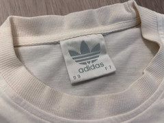 Vintage Adidas 90s Reflective Trefoil Logo White T-Shirt Men’s XL Extra Large