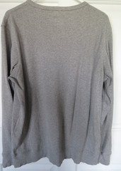 Flint and Tinder Henley Shirt Mens Size Large Gray L/S Ribbed Waffle USA Comfort