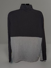 RLX Ralph Lauren Men’s Black/Grey Heather Colorblock 1/2 Zip Pullover Shirt