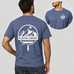 Mens Personalised Work T Shirt Custom Company Logo Trade Uniform Painter Plumber
