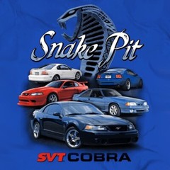 Joe Blow T’s Ford Mustang SVT Cobra Snake Pit Men’s Blue T-Shirt 3rd 4th Gen