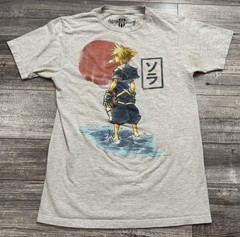 Kingdom Hearts 3 Shirt Adult Medium Sora Disney Square Enix Game Promo Tee Gray