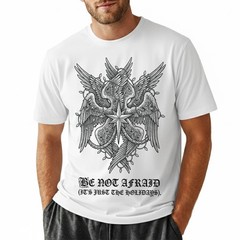 Be Not Afraid T-Shirt Seraphim Angel Biblically Christmas Horror Sweatshirt