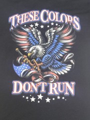 Way To Celebrate Patriotic Eagle T-Shirt Men’s L Black USA Flag “These Colors…