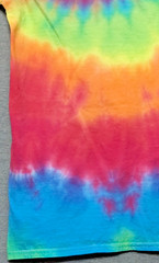 Handmade Tie Dye Rainbow Spiral Large Tee Shirt 20.5″ W X 27.5″ L Gildan Cotton