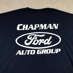 chapman auto group ford T shirt mens 3XL blue blue oval certified ford