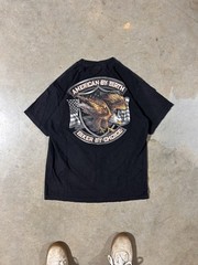Vintage Hot Leather Motorcycle American Made Graphic T-shirt Size Large