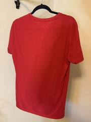 Lacoste Red Pima Cotton Jersey Crocodile Logo V-Neck T-Shirt Men’s M