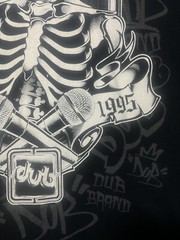 VTG 90s Dub Streetwear Mens XXL Skull Music Hip Hop Rock Skeleton Boombox Shirt