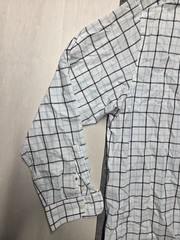 The Classic Shirt Men’s Shirt White Sz Large Blue Check Plaid Button Up Collard