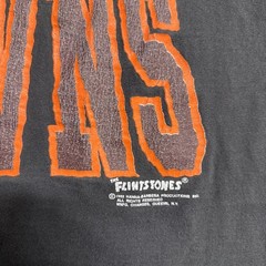 Vintage Cleveland Browns Shirt Mens Large Black 90s Flintstones NFL Cartoon RARE