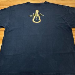 Vintage 2004 Johnny Cash T-Shirt Zion Faded Black Boxy Fit XL Man in Black Tee