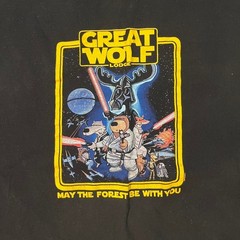 Great Wolf Lodge Star Wars Parody T Shirt May The Forest Be With You XL Black