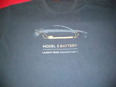TESLA Model 3 battery Launch Team Gigafactory 1 NOT AVAILABLE EMPLOYEE T-Shirt