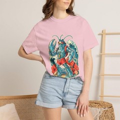 Y2K Surfcore Glass Lobster Lifeguard T-Shirt Graphic