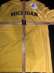 MICHIGAN WOLVERINES YELLOW NIKE ESSENTIAL WORDMARK SHORT SLEEVE T SHIRT SIZE XL