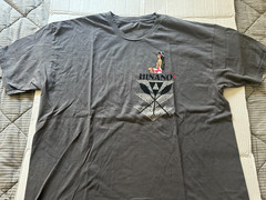 HINANO TAHITIAN GIRL TRIBAL SZ 2XL GRAY SHORT SLEEVE T=SHIRT.SEE DESCRIPT
