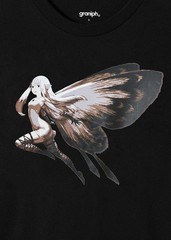 Bravely Default x graniph Airy T-Shirt Black Japan New