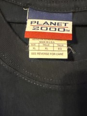 Vintage Planet Hollywood Shirt Men XL Blue Tee Long Sleeve Tattoo 90s Mall Punk