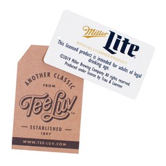 Miller Lite Beer Front and Back Print Mens T Shirt White