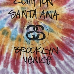 Vintage Stussy Shirt Mens XL Tie Dye Distressed Y2K Surf World Tour City Tee