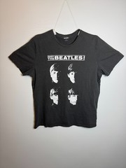 Meet The Beatles! Portrait Collage T-Shirt XL Gray Old Navy Vintage Style