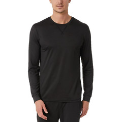 32 Degrees Men’s Top Notch Long-Sleeve Sleepwear Shirt, Black, XL