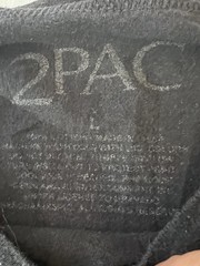 2Pac Shirt Mens Large Black Long Sleeve Rap Hip Hop Graphic Tee Tupac Shakur 00s