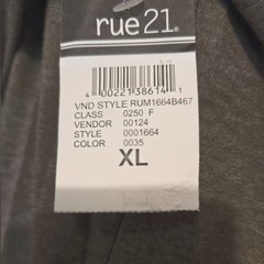Mens XL NWT Long Length Gray Shirt