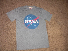 NASA Logo gray HOMAGE retro thin tri-blend short sleeve shirt men’s XS