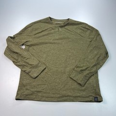 Lucky Brand Henley Shirt Mens Large Green Long Sleeve Casual Preppy