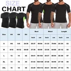 Men’s Compression Short Sleeve Sports Running Shirts Fitness Quick Dry T-shirt