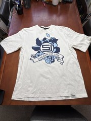 Vintage Y2K Sean John T-Shirt XL Mens Hip Hop Tee Baby Blue Print SJ Shirt XL