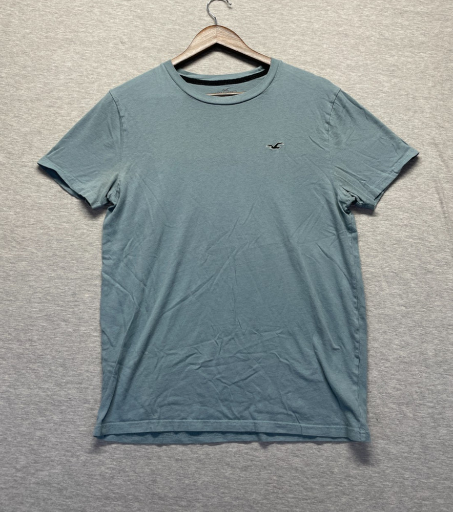 Hollister Must Have Collection T Shirt Mens Medium Blue Cotton Embroidered Logo