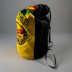Vintage Jamaica Red Stripe Beer Rasta Reggae Drawstring Festival Bag -530