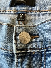 True Religion Mens Light Wash Denim Jeans 38