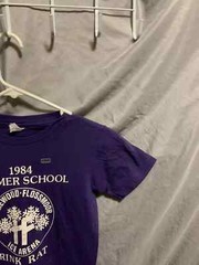 Vintage Sport T’s Shirt Adult Mens Large Purple Short Sleeve Summer School 80s