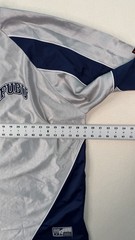 Vintage FUBU Sports Jersey XXL Grey Navy Mesh Y2K Hip Hop Streetwear Shirt